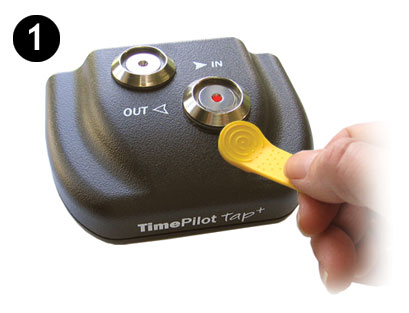 Tap your iButton to clock in or out.