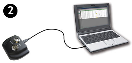 To download your data to TimePilot Central, simply attach the USB cable to your clock and your PC.