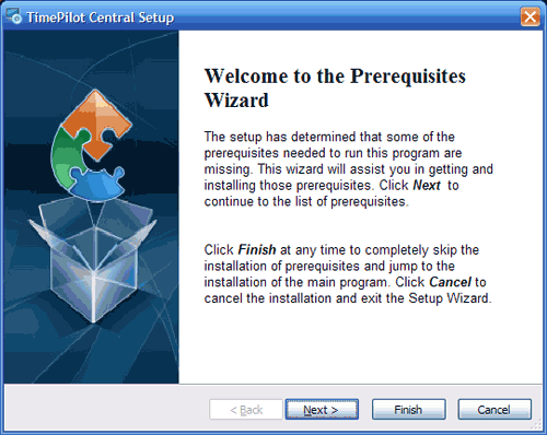TimePilot Central Prerequisites Wizard