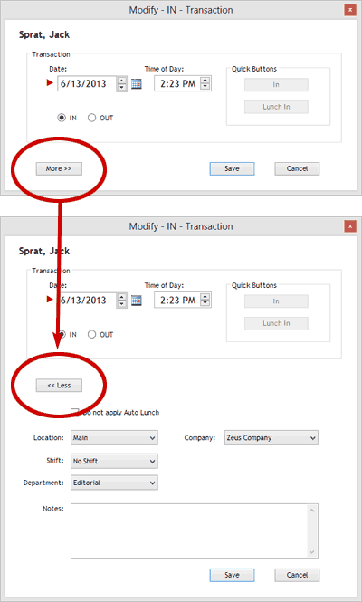 Modify Transaction screenshot