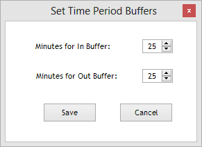 Buffer Zone setup screen