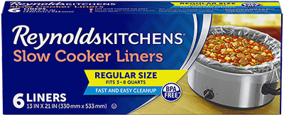 Reynolds Slow Cooker Liners simplify cleanup.