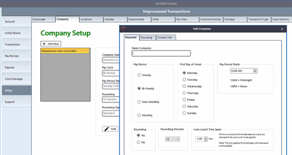 Time Lot Software Software Details: Companies - TimePilot - Time Clocks